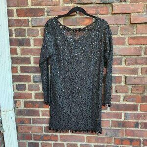 Vintage Vivienne Tam- East Wind Code- Black Sequin Dress